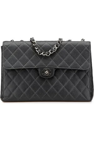 CHANEL Dames, Pre-owned, Zwart, Maat: ONE Size Leer