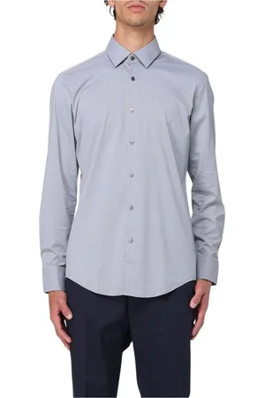 HUGO BOSS Heren, Overhemden, Blauw, Maat: XL Katoen