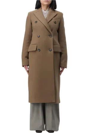 Sportmax Dames, Mantels, Groen, Maat: S Wol