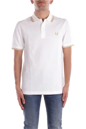 Fred Perry Heren, Tops, Wit, Maat: S Katoen