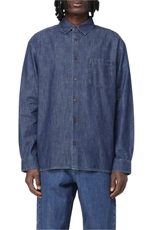 A.P.C. Heren, Overhemden, Blauw, Maat: XL Denim