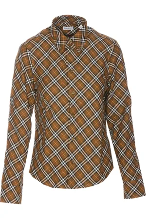 Burberry Dames, Blouses & Shirts, Bruin, Maat: XS Katoen