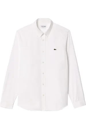 Lacoste Heren, Overhemden, Wit, Maat: L Katoen