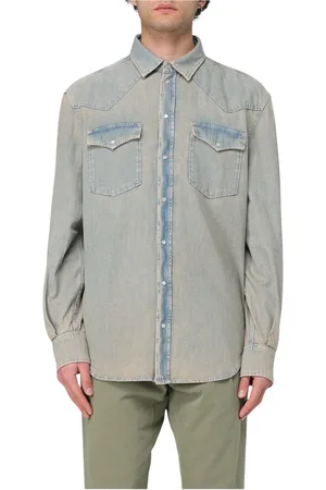 Dondup Heren, Overhemden, Blauw, Maat: S Denim