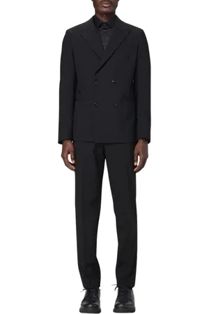 Emporio Armani Heren, Pakken, Zwart, Maat: XL Wol