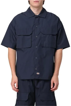 Dickies Heren, Overhemden, Blauw, Maat: S Katoen