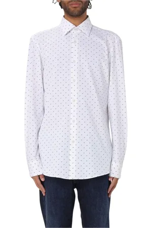 HUGO BOSS Heren, Overhemden, Wit, Maat: 4XL Katoen