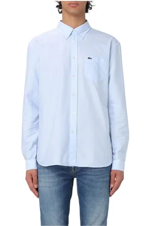Lacoste Heren, Overhemden, Blauw, Maat: 6XL Katoen