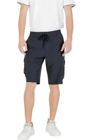 HUGO BOSS Heren, Korte broeken, Blauw, Maat: L Poliester