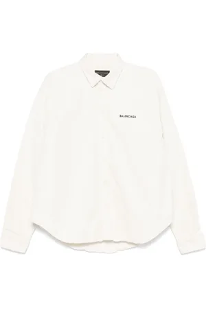 Balenciaga Dames, Blouses & Shirts, Wit, Maat: M Katoen