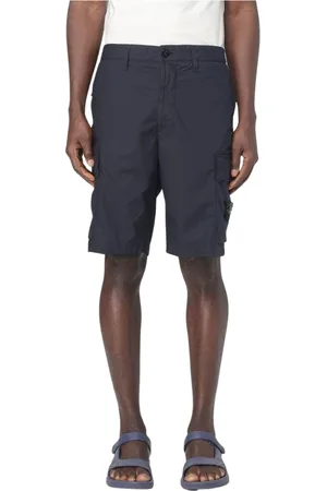 Stone Island Heren, Korte broeken, Blauw, Maat: W33 Nylon
