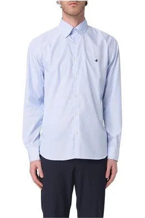BROOKSFIELD Heren, Overhemden, Blauw, Maat: M Katoen