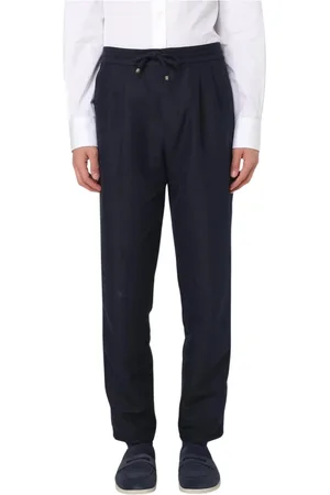 Brunello Cucinelli Heren, Broeken, Blauw, Maat: S Wol