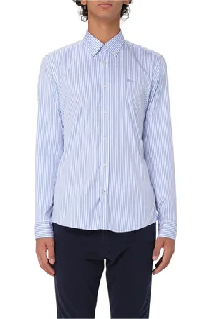 HUGO BOSS Heren, Overhemden, Blauw, Maat: S Katoen