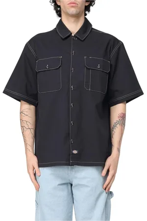 Dickies Heren, Overhemden, Zwart, Maat: L