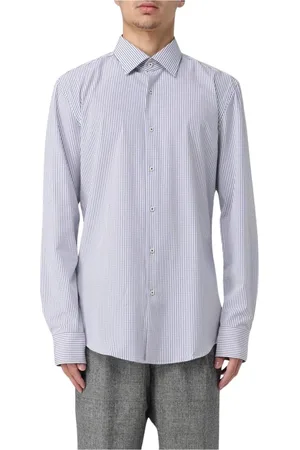 HUGO BOSS Heren, Overhemden, Blauw, Maat: L Katoen