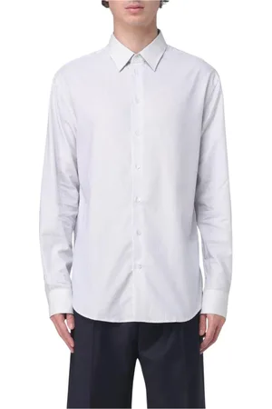 Emporio Armani Heren, Overhemden, Wit, Maat: M Katoen