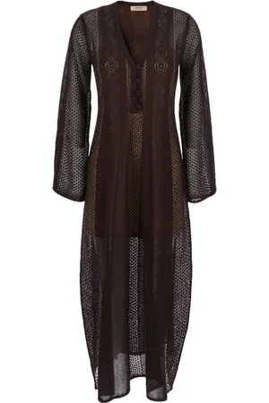 Twin-Set Dames, Jurken, Bruin, Maat: XS Leer