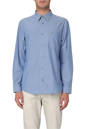 Armani Exchange Heren, Overhemden, Blauw, Maat: M Denim