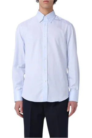 Brunello Cucinelli Heren, Overhemden, Blauw, Maat: XL Katoen