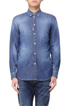 Dsquared2 Heren, Overhemden, Blauw, Maat: L Denim