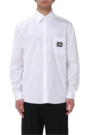 Dolce & Gabbana Heren, Overhemden, Wit, Maat: XL Katoen