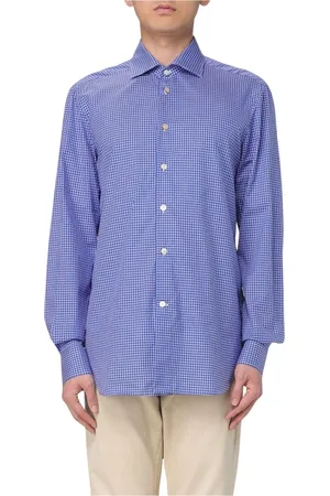 Kiton Heren, Overhemden, Blauw, Maat: S Kasjmier