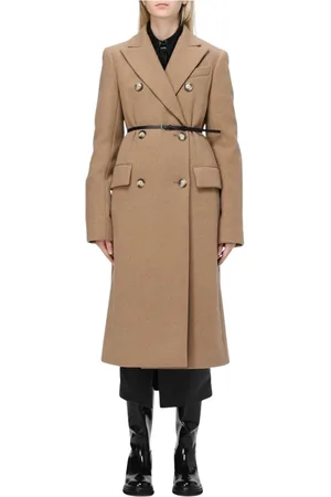 Sportmax Dames, Mantels, Bruin, Maat: M Wol