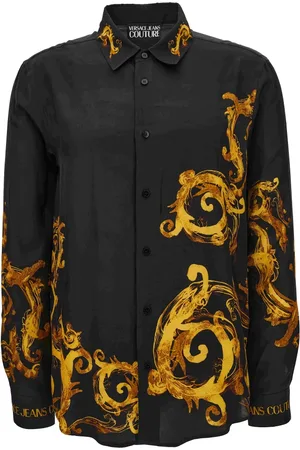 VERSACE Heren, Overhemden, Zwart, Maat: M