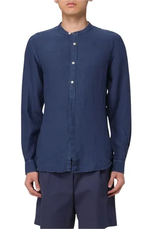 MC2 SAINT BARTH Heren, Overhemden, Blauw, Maat: S Linnen