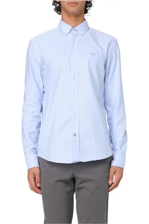 HUGO BOSS Heren, Overhemden, Blauw, Maat: XL Katoen