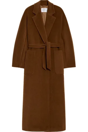 Max Mara Dames, Mantels, Bruin, Maat: 3XS Wol