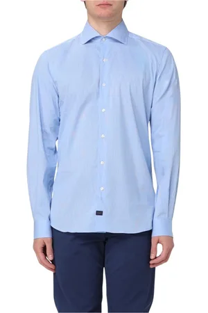 FAY Heren, Overhemden, Blauw, Maat: 4XL Katoen