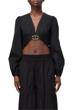 Twin-Set Dames, Blouses & Shirts, Zwart, Maat: S