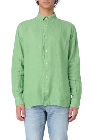 BROOKSFIELD Heren, Overhemden, Groen, Maat: 4XL Linnen