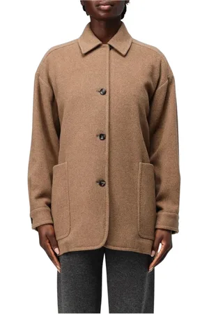 Max Mara Dames, Mantels, Bruin, Maat: XS Wol