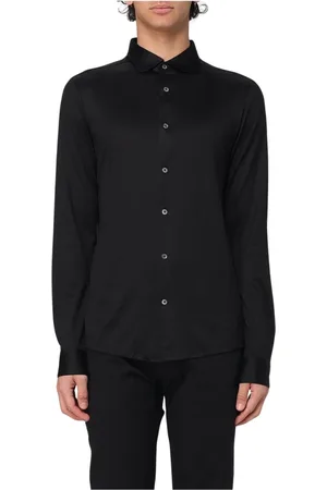 Emporio Armani Heren, Overhemden, Zwart, Maat: M