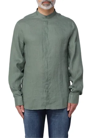 Armani Exchange Heren, Overhemden, Groen, Maat: S Linnen