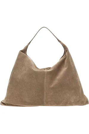 Brunello Cucinelli Dames, Tassen, Grijs, Maat: ONE Size Leer