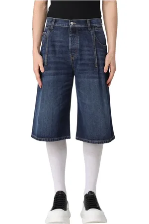 Alexander McQueen Heren, Korte broeken, Blauw, Maat: XL Denim