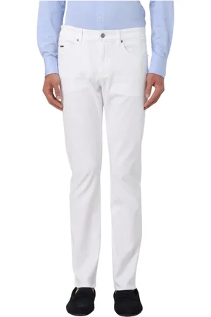 HUGO BOSS Heren, Jeans, Wit, Maat: W38