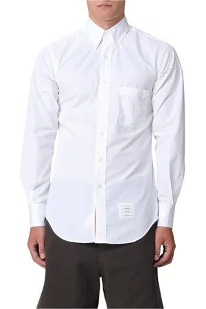 Thom Browne Heren, Overhemden, Wit, Maat: 2XL Katoen