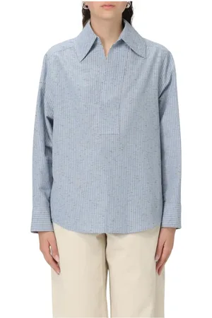 Bottega Veneta Dames, Blouses & Shirts, Blauw, Maat: XS