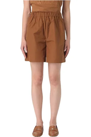 Max Mara Dames, Korte broeken, Bruin, Maat: XS Katoen