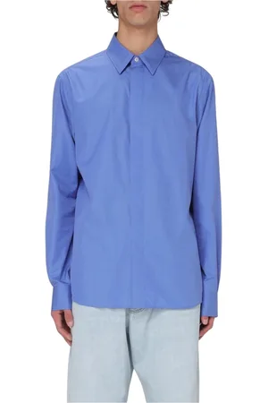 Bottega Veneta Heren, Overhemden, Blauw, Maat: S Katoen