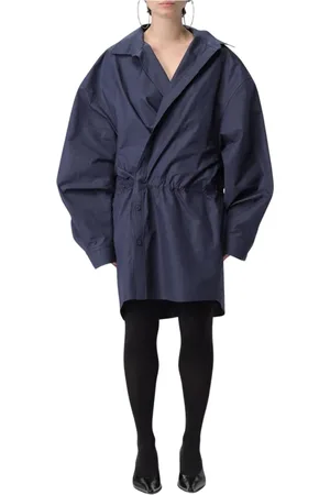 Balenciaga Dames, Jurken, Blauw, Maat: XS Katoen