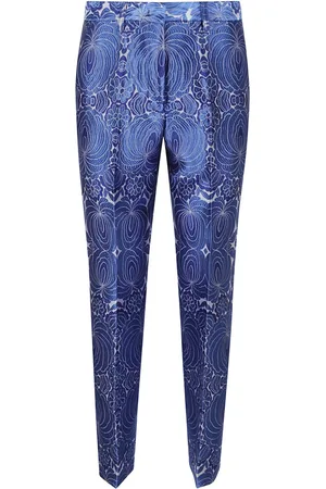 Etro Dames, Broeken, Blauw, Maat: S Viscose