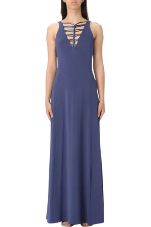 Emporio Armani Dames, Jurken, Blauw, Maat: XS Jersey