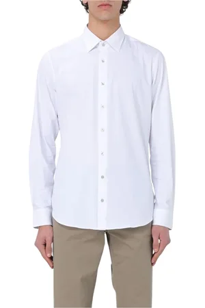 Michael Kors Heren, Overhemden, Wit, Maat: 4XL Katoen