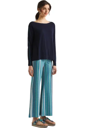 Maliparmi Dames, Truien, Blauw, Maat: M Katoen